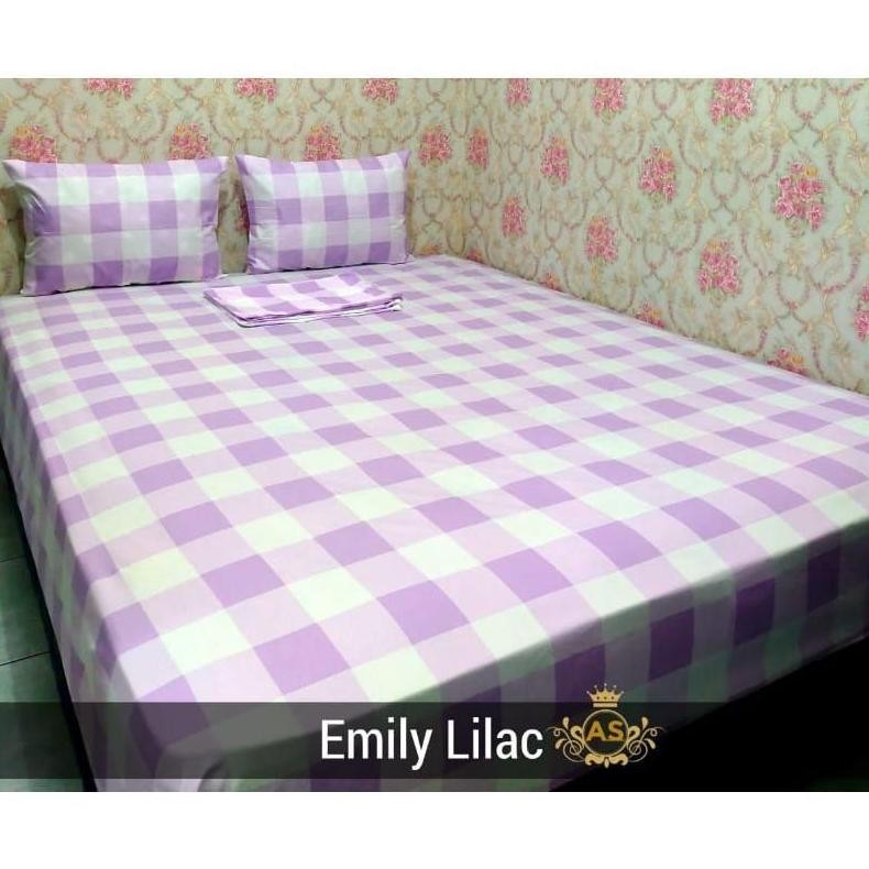 CR - sprei aesthetic korea kotak seprei viral emily lilac TERLARIS
