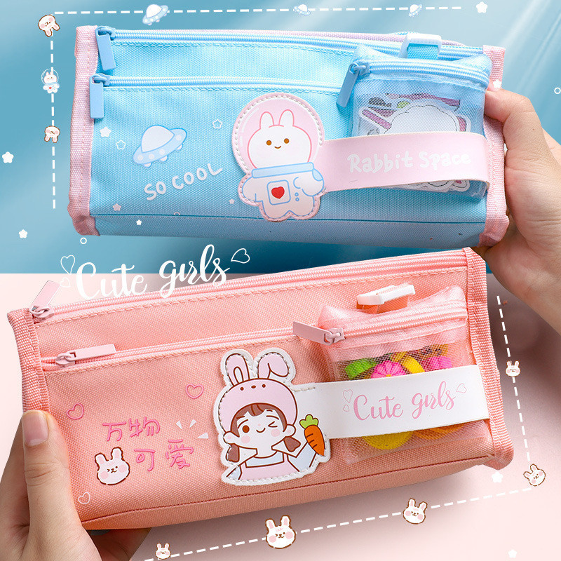 

Tempat Pensil Kapasitas Besar, Kotak Pensil Rasa Tinggi, Tas Alat Tulis Kapasitas Besar