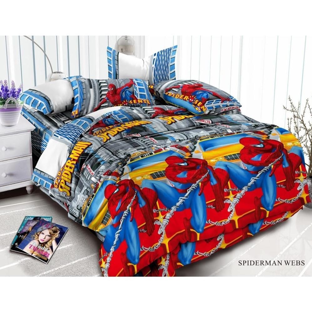 CR - SPREI SINGLE SPIDERMAN UK 120X200 KASUR NO 3 / SPREI SPIDERMAN SPREI MOTIF ANAK COWOK SPREI KAR