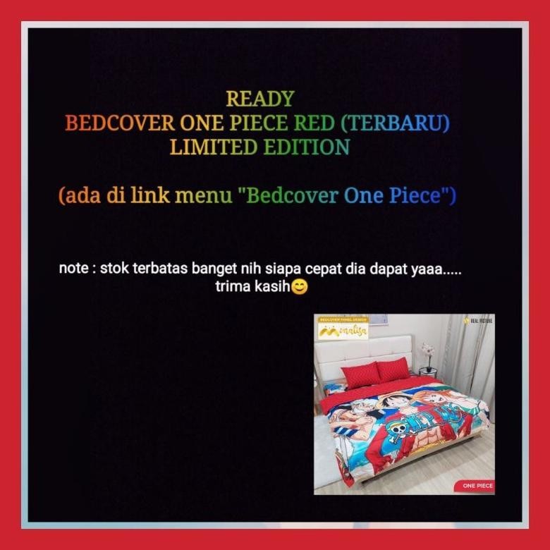 CR - Monalisa - Bisa ORIGINAL Sprei 90/100/120/160/180/200 Single Queen King Motif One Piece Sea Wor
