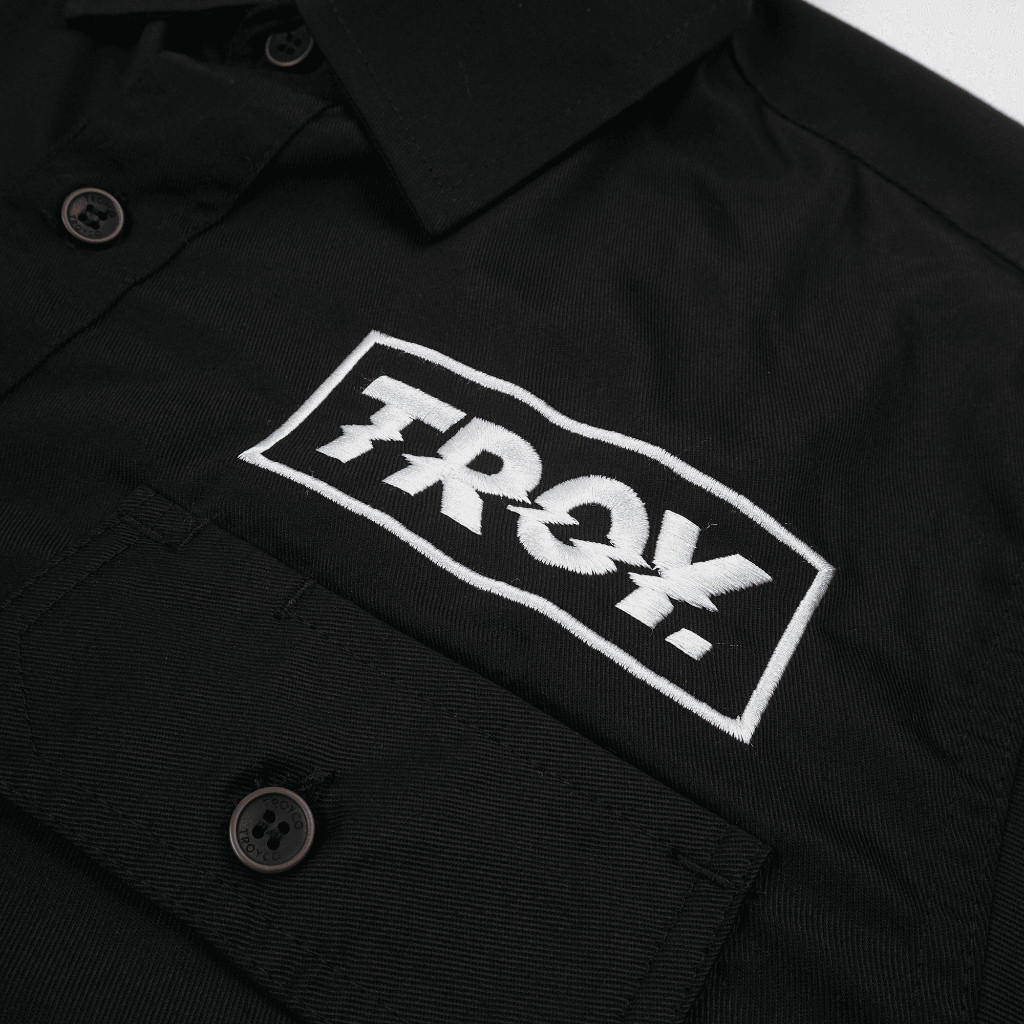 Troy Company Workshirt Workwear Engineers Black Piston - Kemeja Kerja Work Shirt Hitam WSD 2568