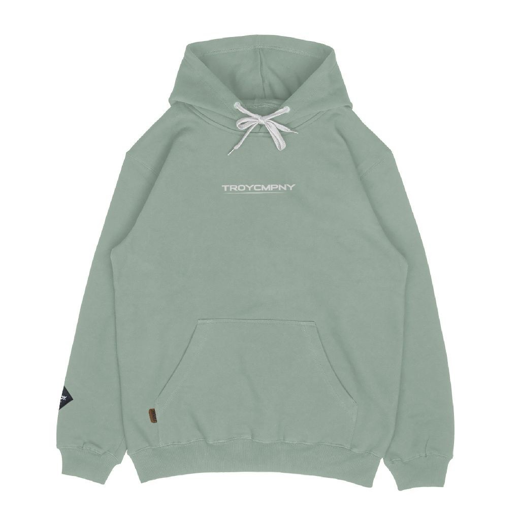 Troy Company Sweater Hoodie Green Mint Bases Simples - Hoodie Pria Hijau Mint KH 2514
