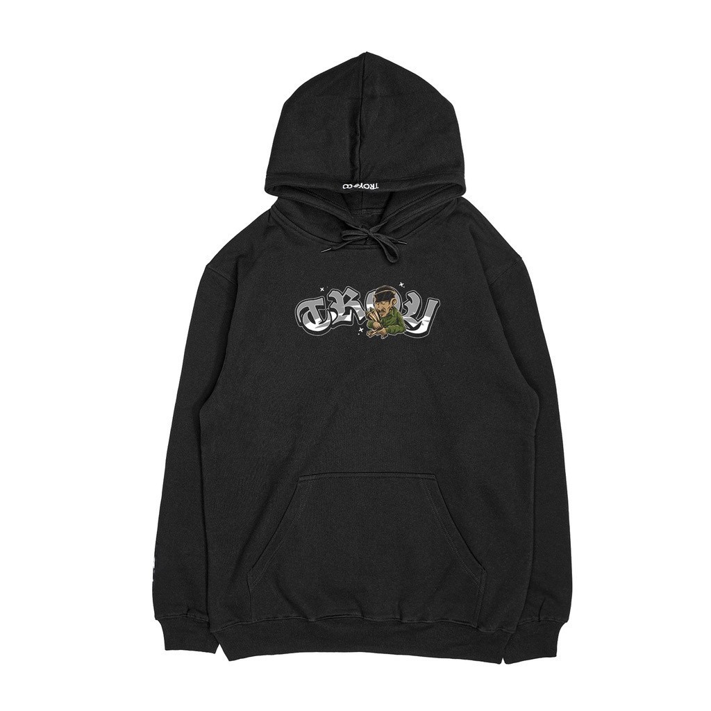 Troy Company Hoodie Pullover Black Mercenary - Jaket Hoodie Pria Hitam KH 2124