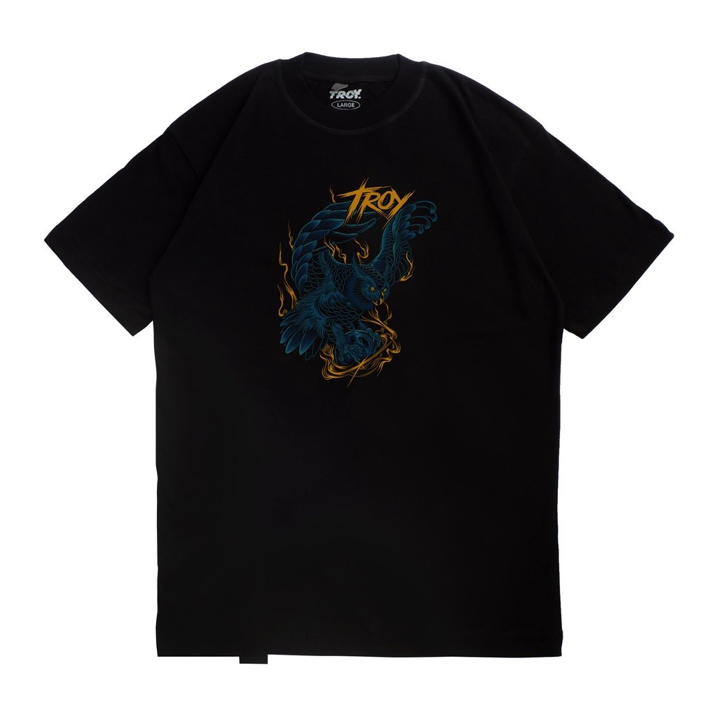 Troy Company Tshirt Black Lightning Owl - Kaos Pria Hitam Lengan Pendek MTD 1978