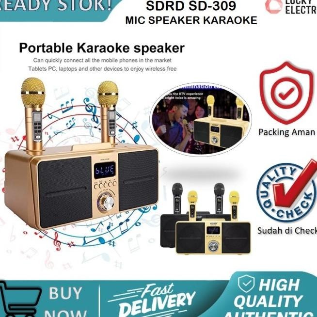 Sdrd Sd 309 Wireless Karaoke Dual Mikrofon Nirkabel Bluetooth Imanstoress