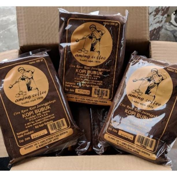 

Promo Spesial!! 500GR BUBUK KOPI AMING COFFEE KHAS PONTIANAK UK. 1/2 KG / 500 gr gram Viral