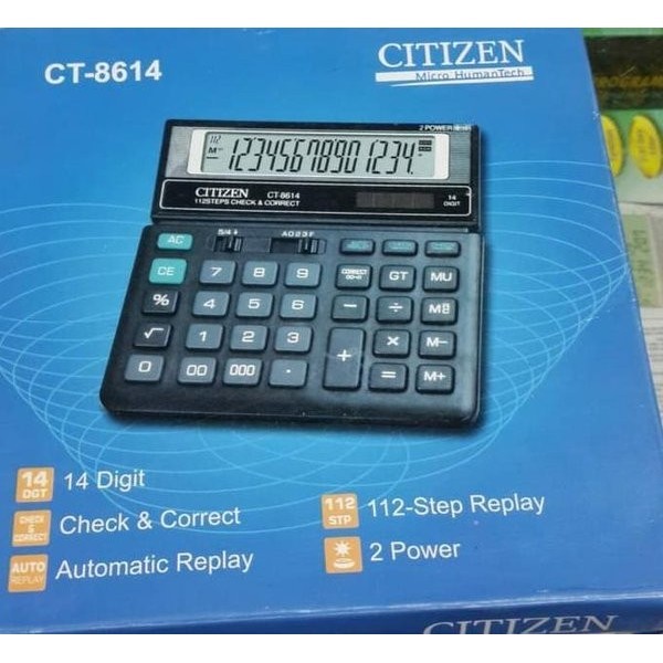 

JUAL KALKULATOR CITIZEN 14 DIGIT CALCULATOR CT-8614