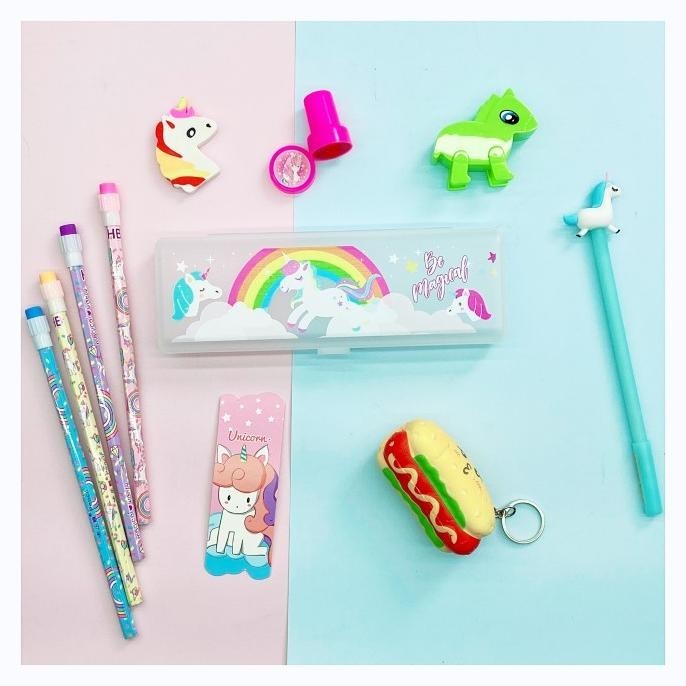 

Kotak pensil unicorn happy set 25