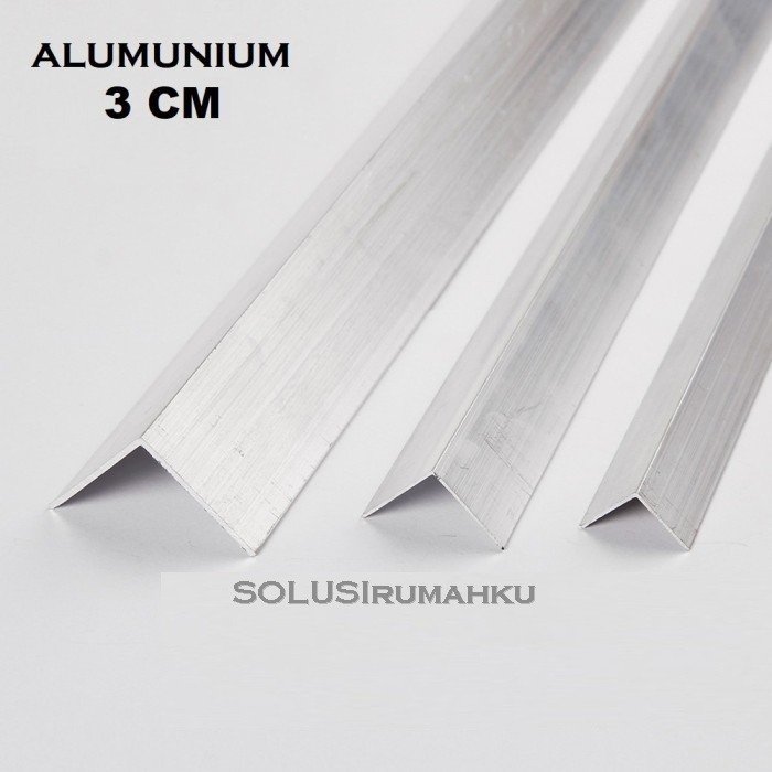 ( 6 Potong X 1 Mtr ) Aluminium Siku L 3 Cm ( Aktual 26 Mm ) Alum Siku