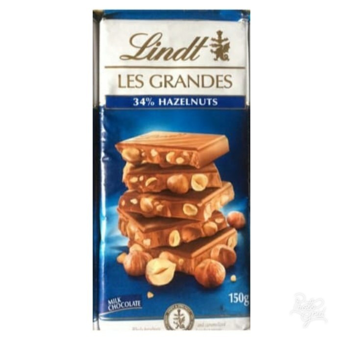 

Ready PROMO !! LINDT Les Grandes 34% Hazelnuts - Milk Chocolate Coklat Impor
