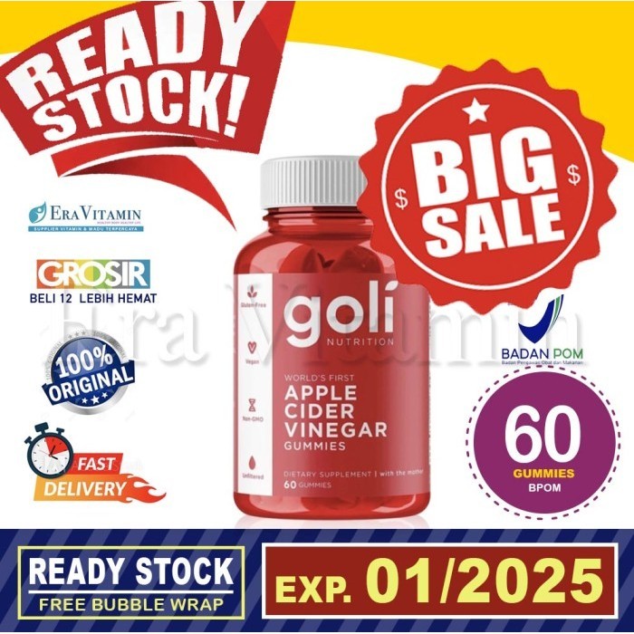 

Sale Goli Apple Cider Vinegar Gummy (Isi 60Pcs)