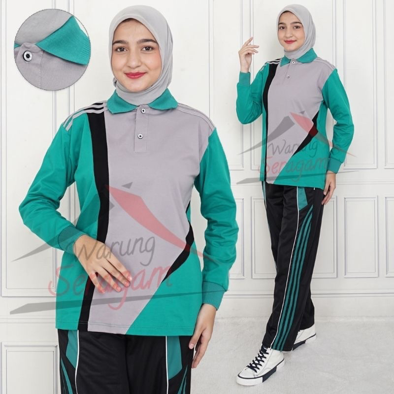 Stln Olahraga Wanita Dewasa Satu Stel Baju Senam One Set Baju Celana Wanita Set Cwek Viral Ibu Ibu S