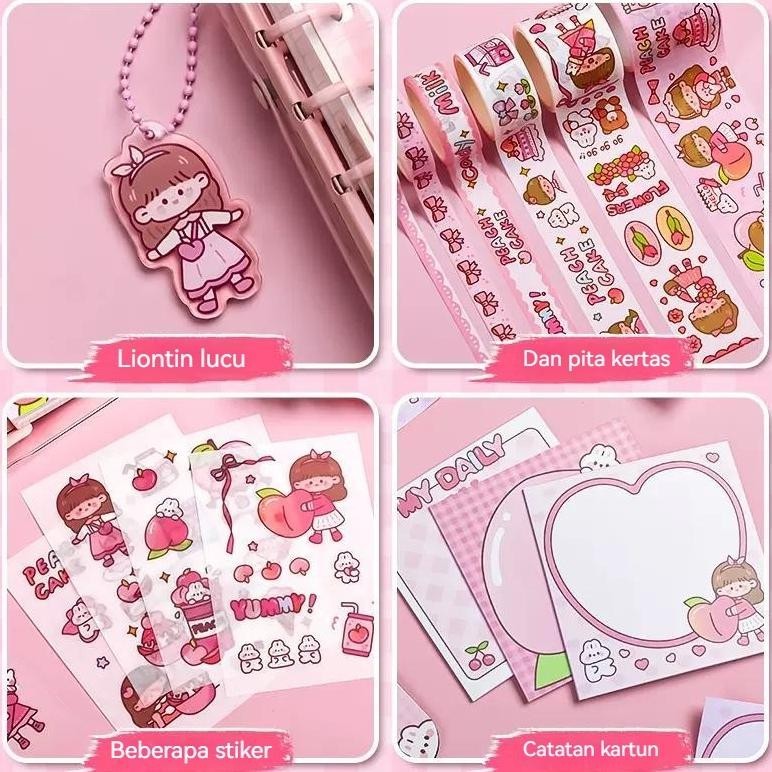 

TGH Stiker Lucu 1 Set Box Tema Kartun Stiker Label untuk Buku Pegangan Diary Dekorasi DIY Stiker Spiral Elegan Bahan Buku Notebook TERLARIS