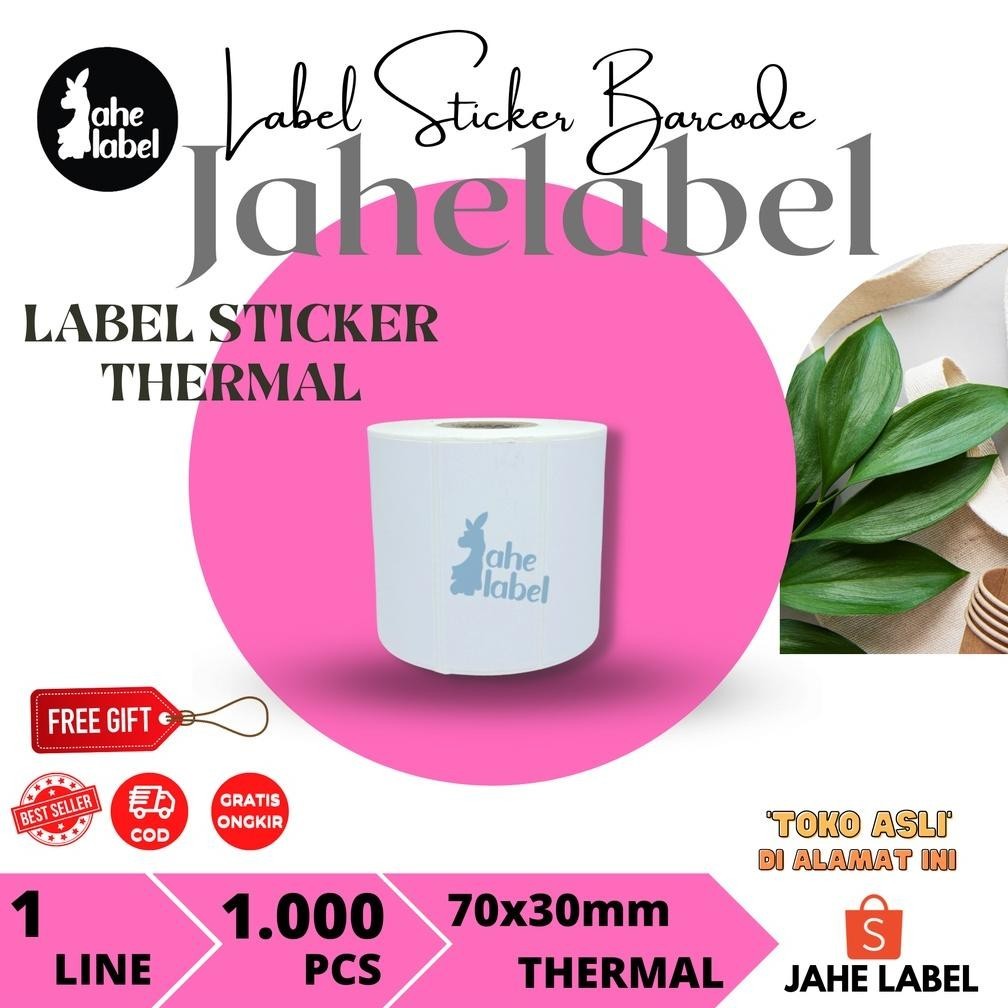 

TGH STICKER LABEL BARE THERMAL 70X30 MM DIRECT THERMAL 7X3 CM 1000 PCS TERLARIS