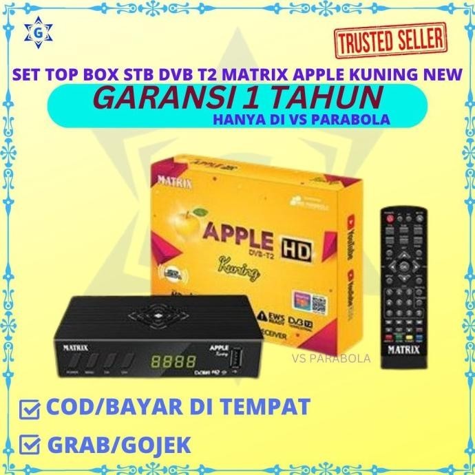 SET TOP BOX DVB T2 KUNING MATRIX APPLE