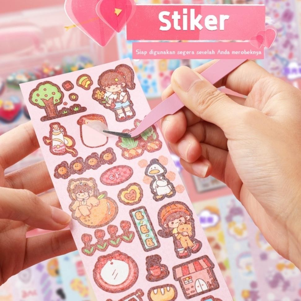 

TGH Penjual LokalDIY 3 Layer Box Guka Goo Card Set 1400pcs Cute Cartoon Sticker Children Hand Tools Kids Toys Material Package Gift Box Anak Perempuan Hadiah Ulang Tahun TERLARIS