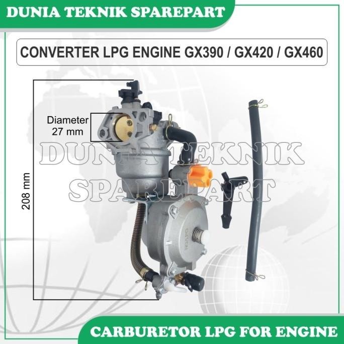 Gx390 Gx420 Gx460 Karburator Gas Lpg Mesin / Karburator Converter Lpg