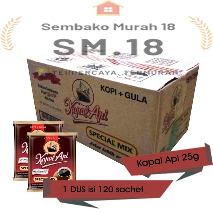 

Kopi Kapal Api Mix Dus Isi 120 Sachet - Sembako / Coffee