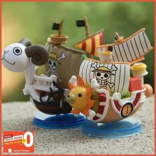 Original Miniatur Figure Kapal One Piece Luffy Topi Jerami Sunny Go Stock Terbatas