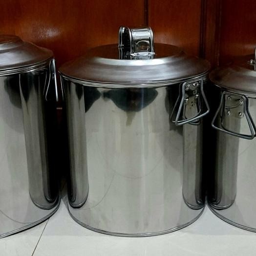 Panci Stenlis Rebus 50 Ltr/Panci Soto Lebar 40 Cm/Dandang Bubur