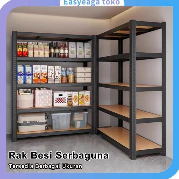 Rak Besi Serbaguna Rak Berkapasitas Besar Berlapis-lapis Rak Gudang