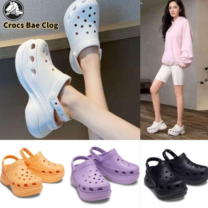 Crocs / Crocs Bae Clog / Crocs Wedges / Crocs Hak Tinggi /Crocs Wanita