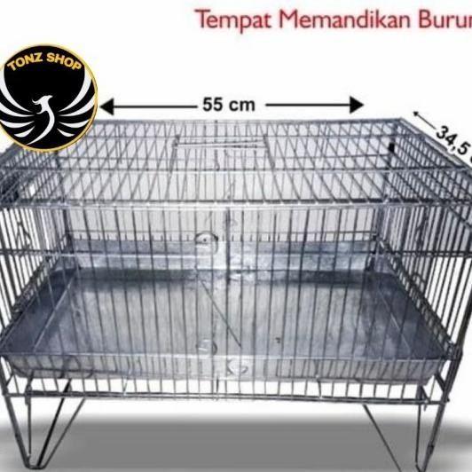Keramba Mandi Burung/Kandang Mandi Besi Lipat Murai K (GojekGrab)