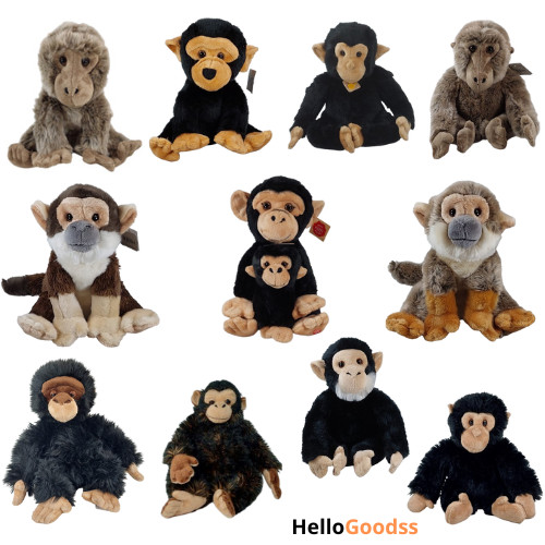 BONEKA MONKEY KERA MONYET HITAM / MONYET COKELAT/KINGKONG -  UKURAN M ( COCOK UNTUK HADIAH MAINAN AN