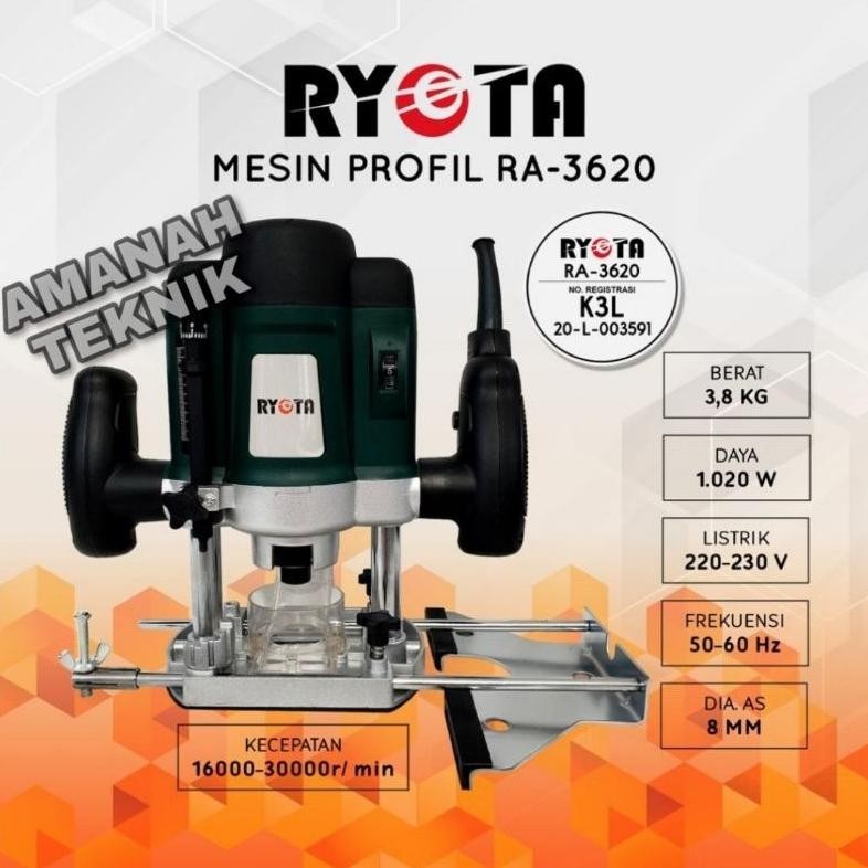 READY >> RYOTA MESIN ROUTER PROFIL KAYU RA 3620 SKOK BOBOK KAYU UKIR