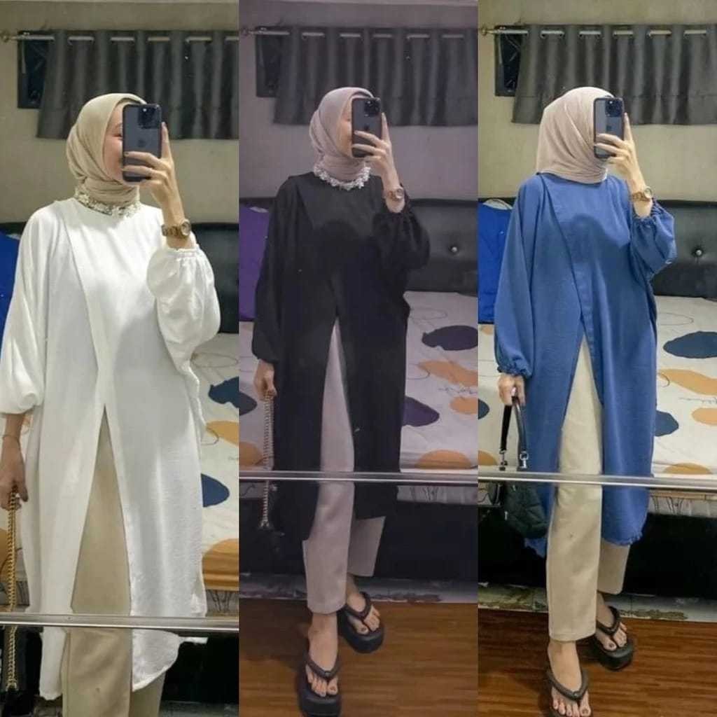 Tuniik Import Baju Syarii Remaja Baju Tunik Wanita Kekinian Bju Lebara Tunil Import Premium Tunic Ln