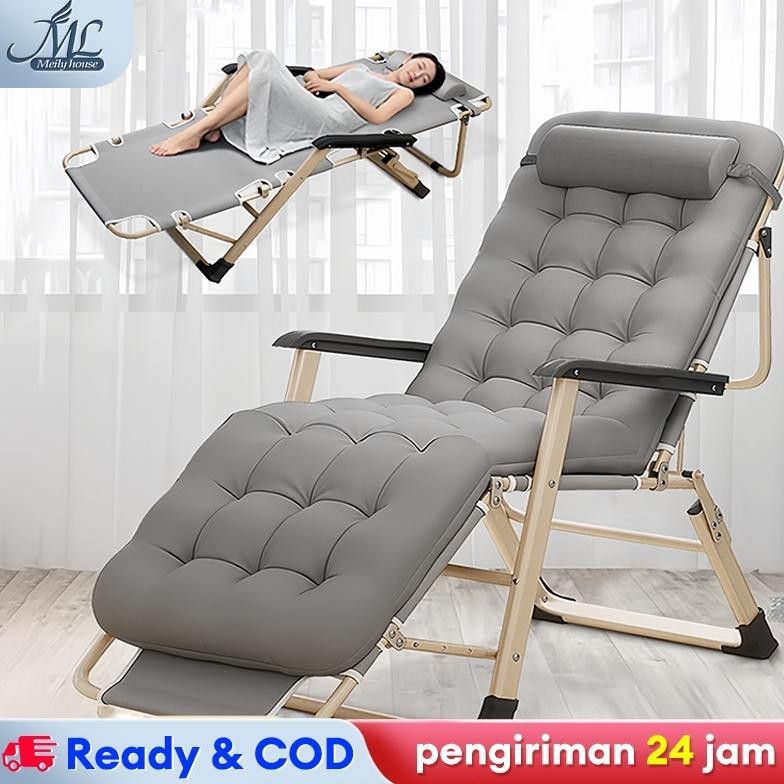 Kursi Malas Kursi Lipat Kursi Santai Lipat Folding Bed Ranjang Lipat Sofa Santai Tempat Tidur Lipat 