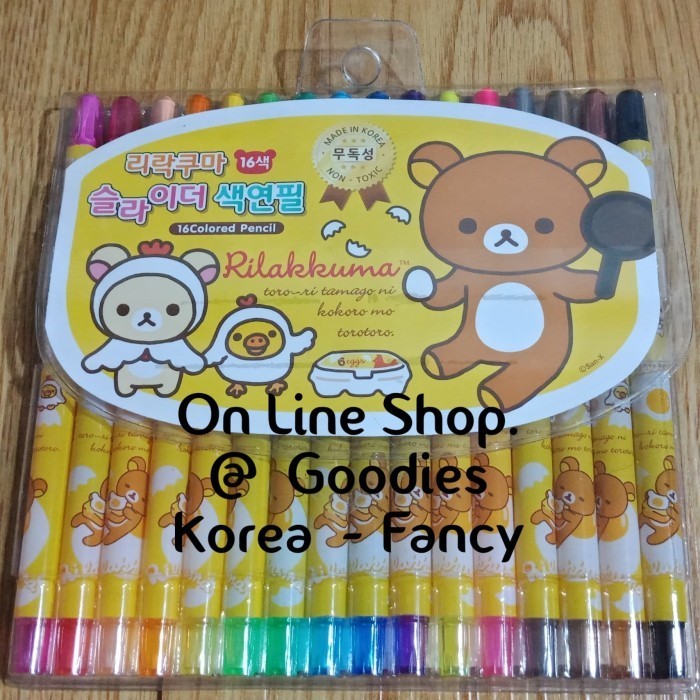 

Ori Korea Crayons Puter 16 Warna Rilakkuma