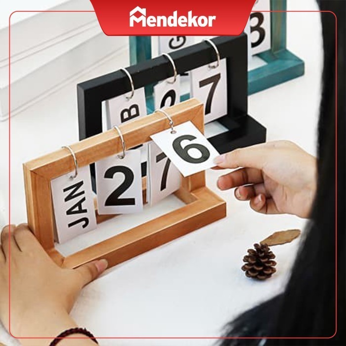 

Pelender kalender calendar meja unik c shabby kayu hias