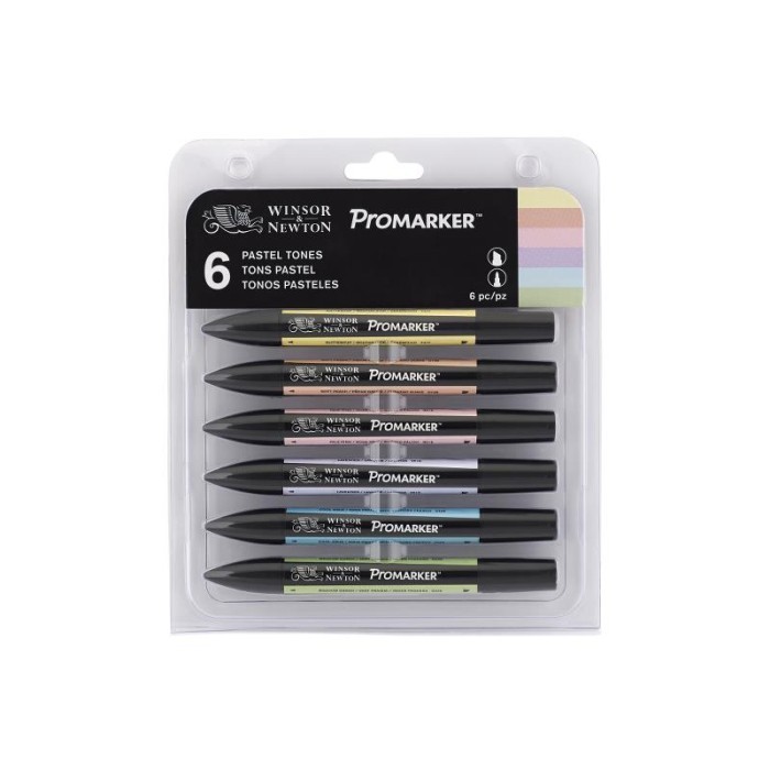 

Winsor &ton ProMarker 6 Set Pastel Tones