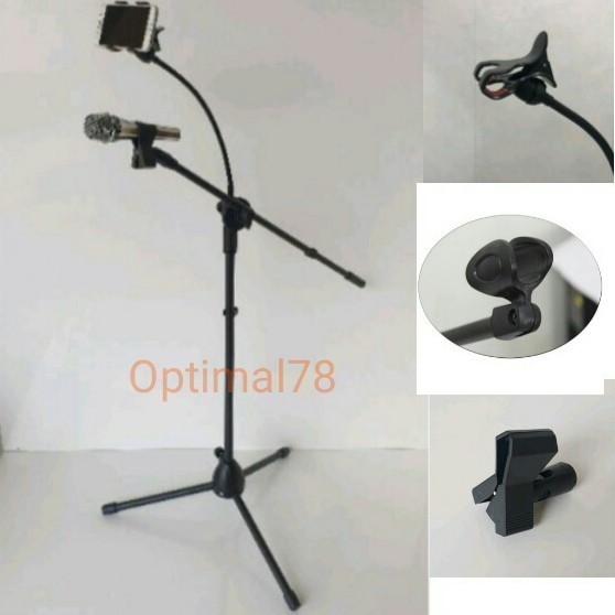 Stand Mic Lantai + Holder Hp / Mic Stand Pro Mt-155