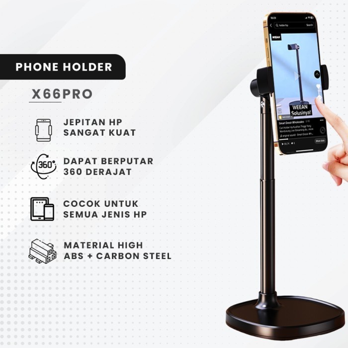 Stand Hp Meja Alumunium Aloy Holder Full Metal Kokoh Dan