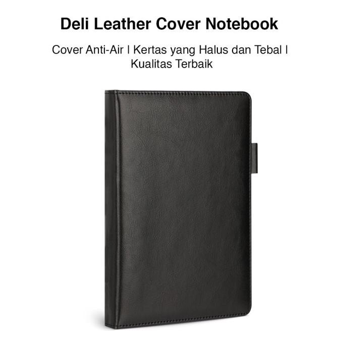 

Deli Leather Notebook Buku Catatan Sampul Kulit A5 180 Lembar 22298
