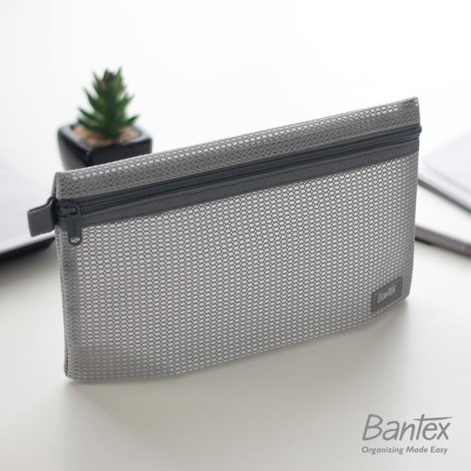 

Bantex Grey Zipper Storage Pouch Handbag Pencil Case #8108 05