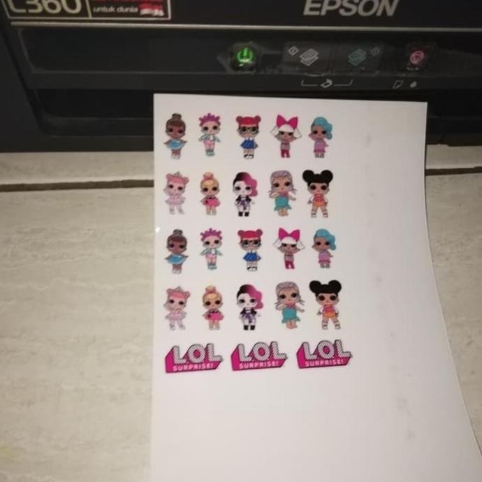 

20 lembar sticker vinyl transparan/bening inkjet ukuran A4