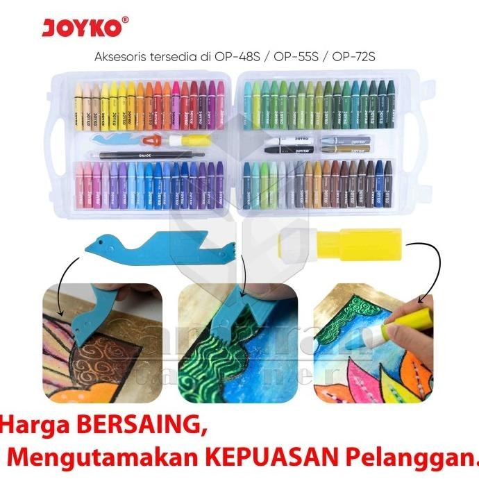 

Crayon Joyko OP-55s / Oil Pastel OP 55s / Krayon Minyak isi 55 Warna