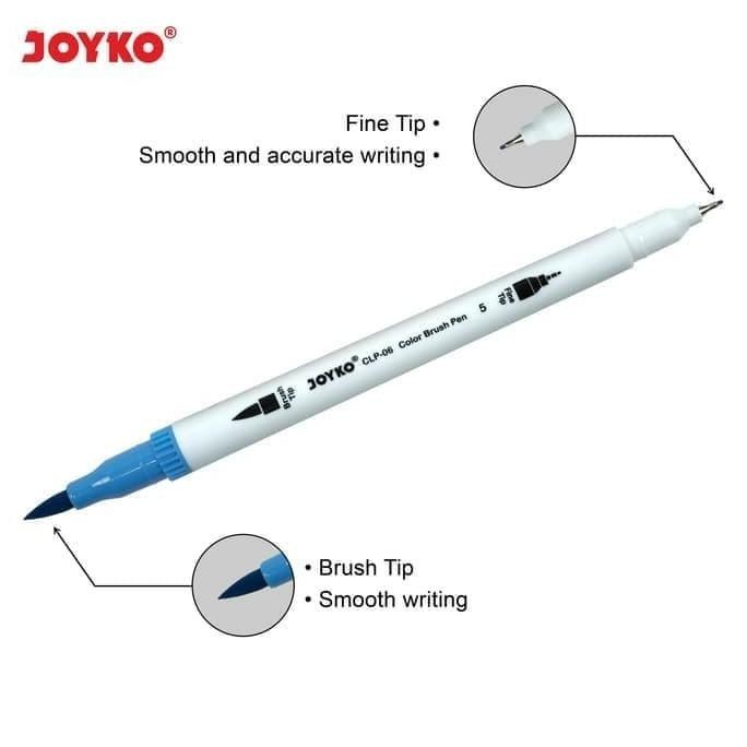 

Colour Brush Pen / Pena Warna Brush Pen 12 Warna Joyko