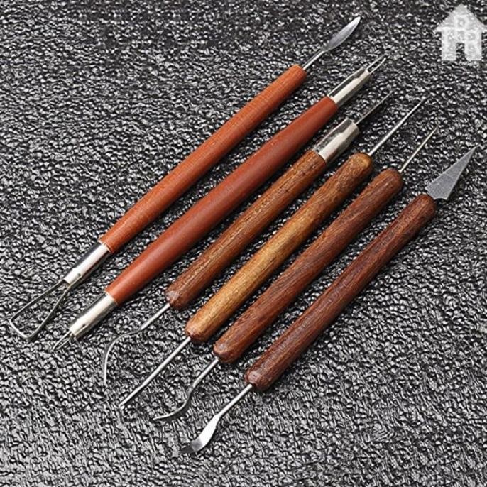 

Butsir set / Alat ukir clay / Pottery tool / Modelling tools - 6 pcs