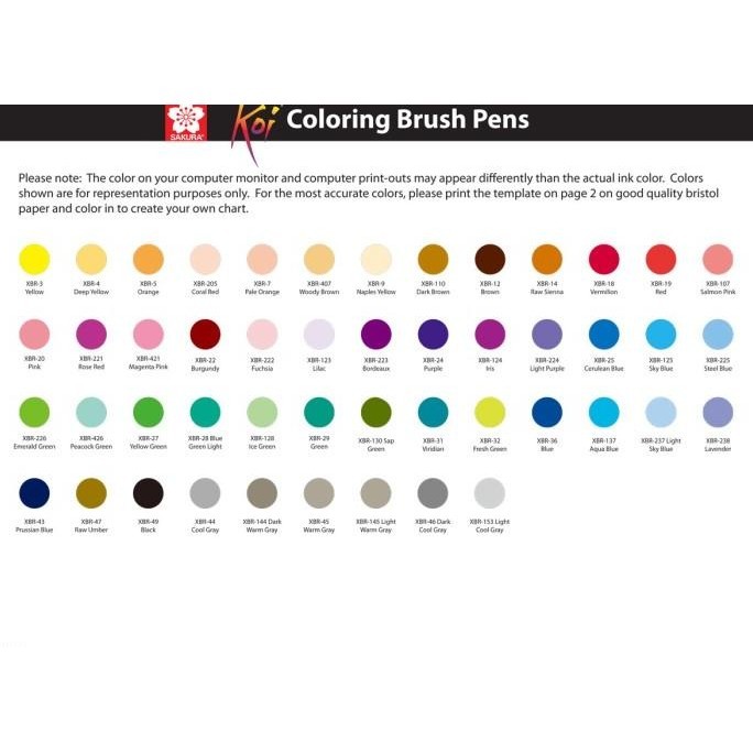 

SAKURA Koi Coloring Brush Pen 12 Natural Color Set