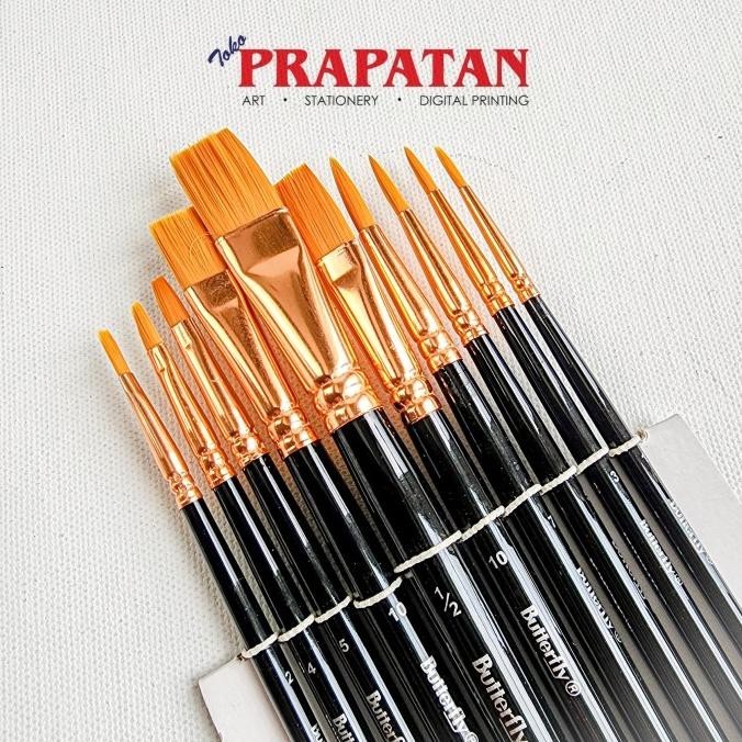

Kuas Lukis Butterlfy set 10pcs BT-ART2 | Paint Brush