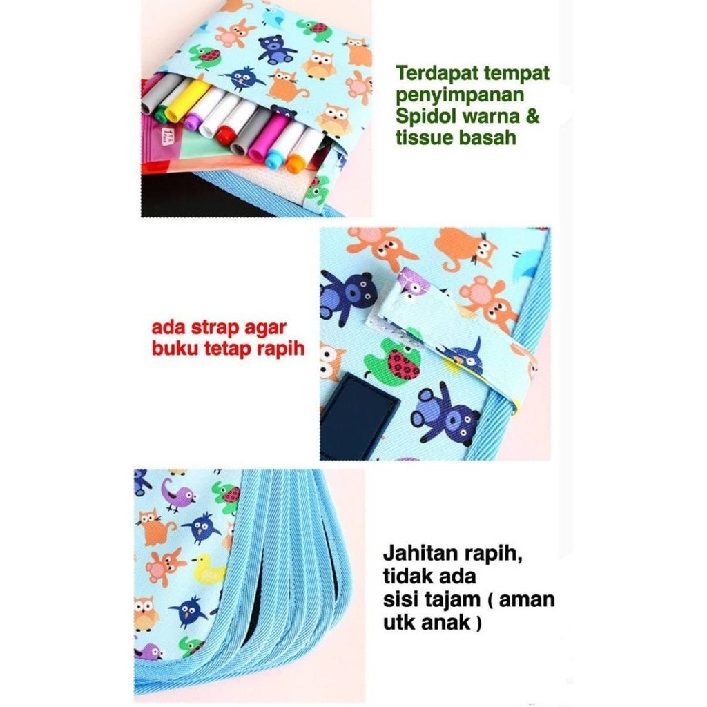

Buku Gambar Ajaib Portable Reusable Drawing Book Anti Air Bisa Dihapus