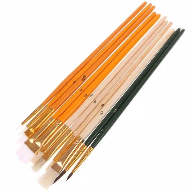 

Kuas Lukis Cat Air Akrilik Set 25 pcs Oil Paint Brush