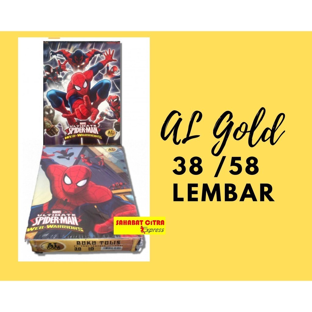 

BUKU TULIS 58 LMBR PACK ISI 10 AL GOLD 本子