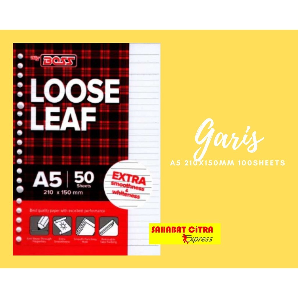 

LOOSE LEAF A5 100SHEETS BIG BOSS 活页本替芯