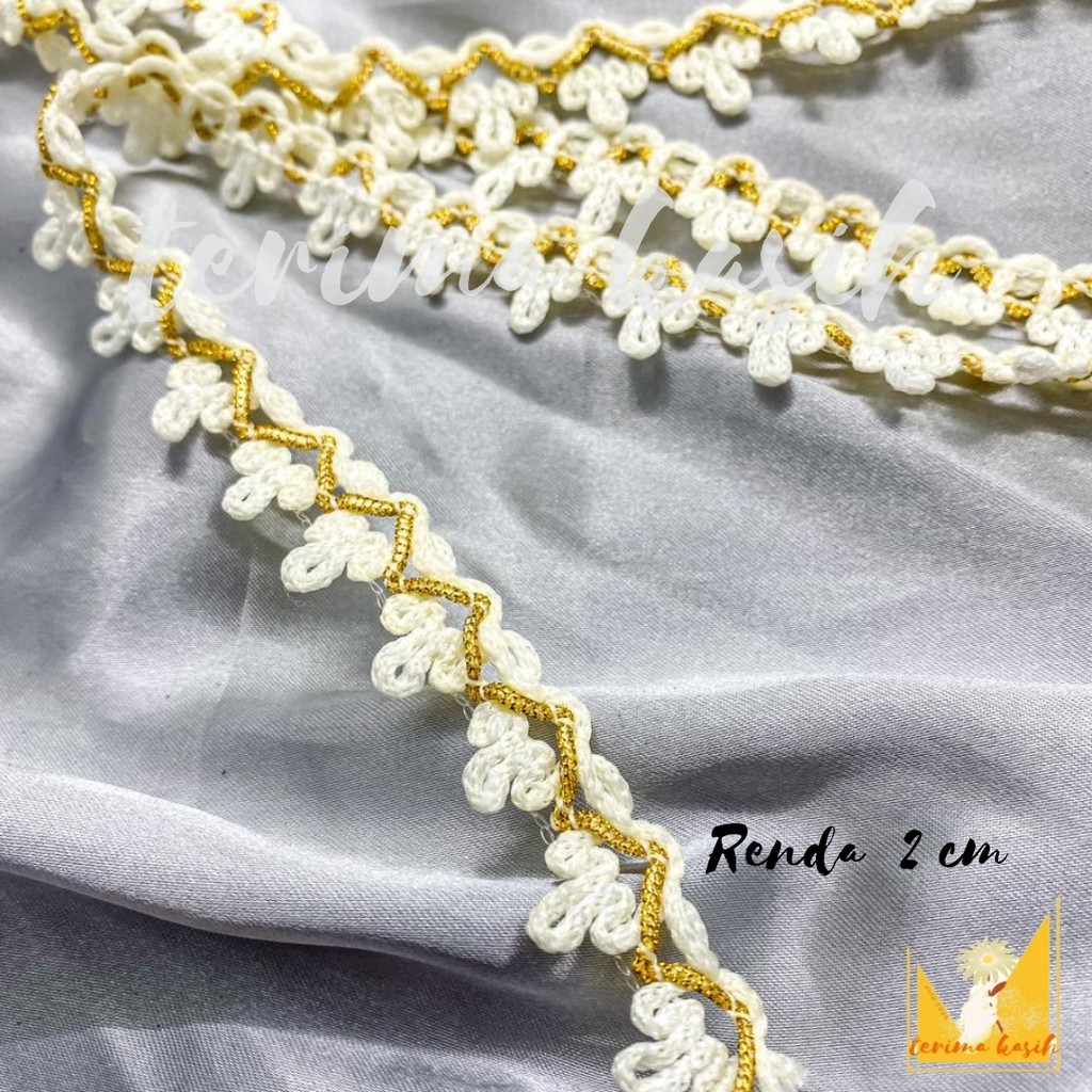 RENDA 006 LINE EMAS 2CM TERIMAKASIH