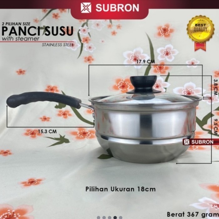 Panci Susu Steamer/Kukus Subron